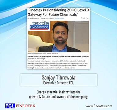 Mr Sanjay Tibrewala discusses the textile industry’s pressing need to focus on sustainable chemistry.​